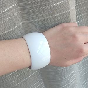 Chunky white bangle